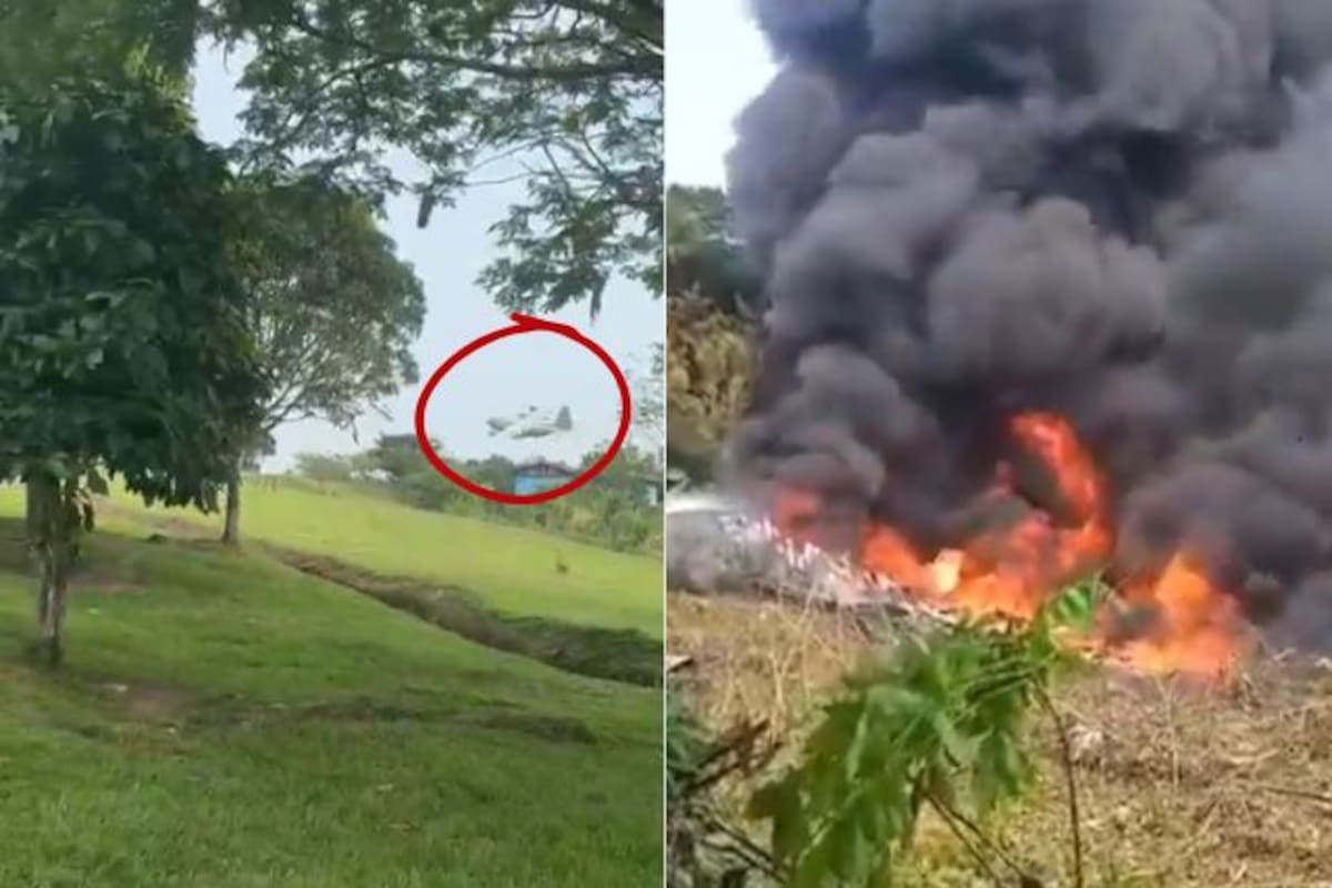 Video revela cómo cayó el avión de la Fuerza Aérea en Putumayo. // Foto: captura de pantalla