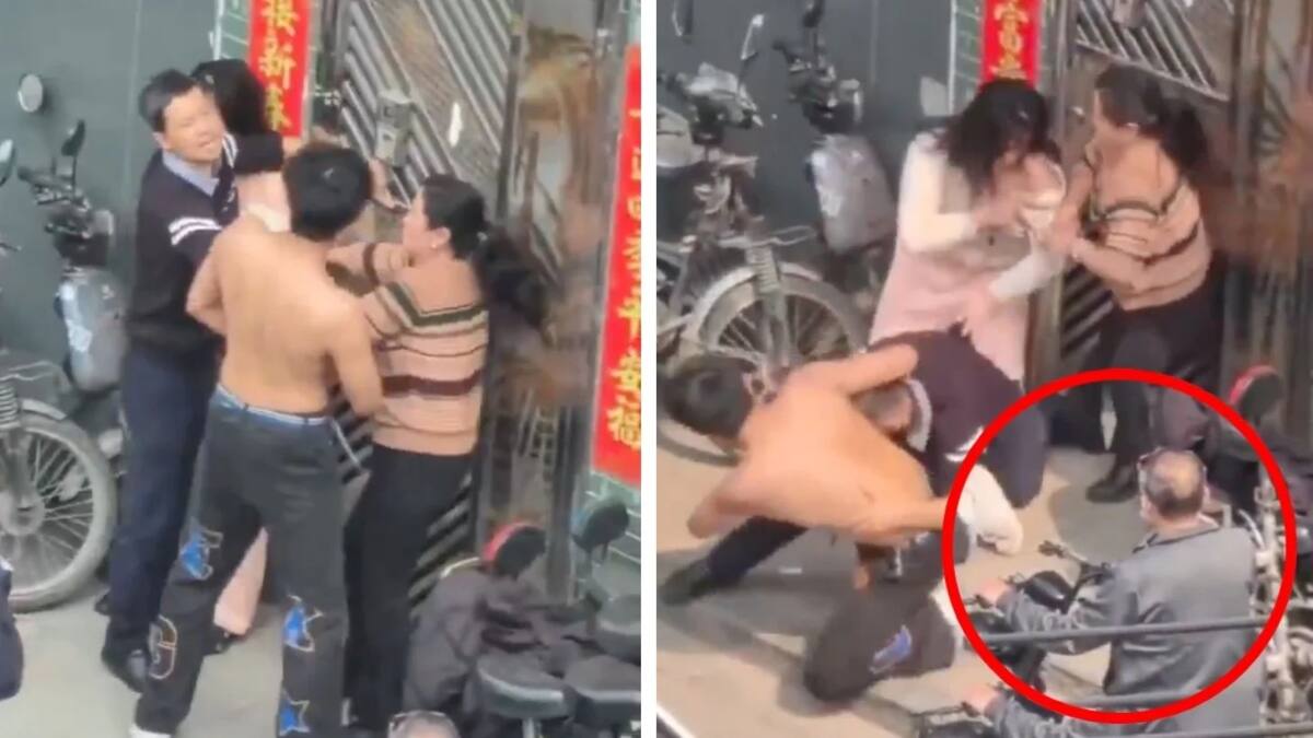 La discusión por una infidelidad terminó en una pelea frente a decenas de personas.