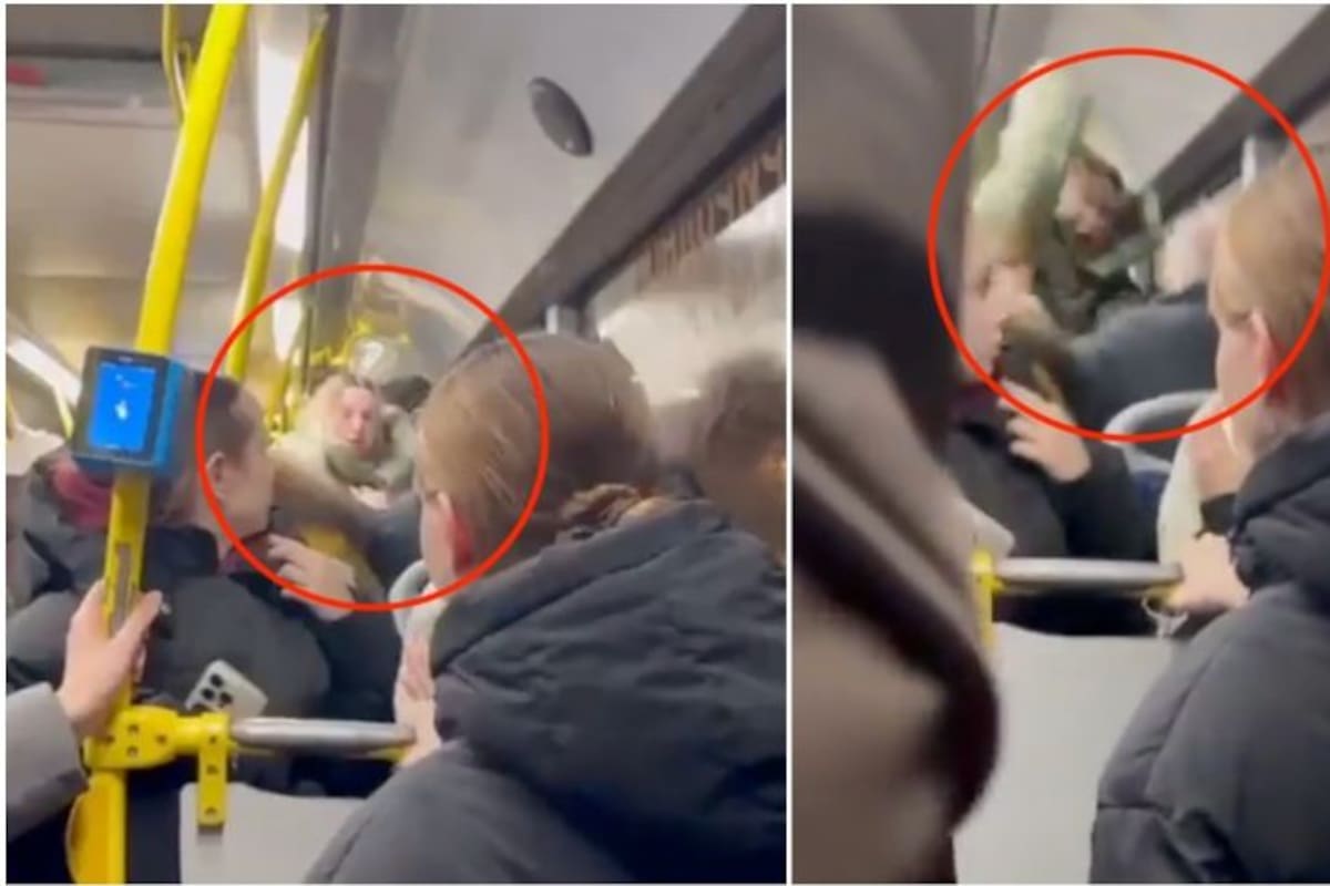 Violencia en transporte público: embarazada agrede a un abuelito en Rusia.