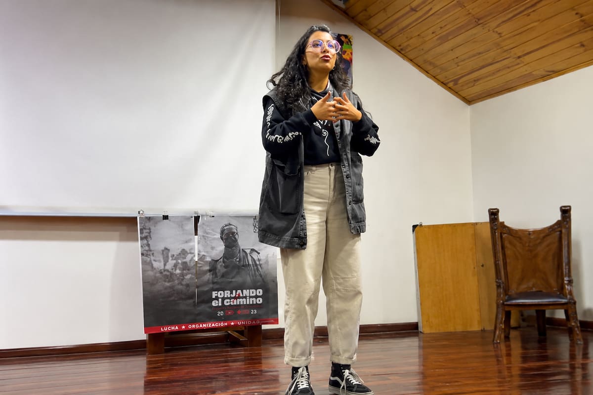 Viviana Marín Carmona quien es militante de la JUCO (Juventud Comunista de Colombia) y tiene el cargo de Secretaria Política de este movimiento comunista y una de las figuras visibles de la Primera Línea, quien denuncian que disfruta de los beneficios de una visa de EE. UU. mientras promueve un discurso anticapitalistas.