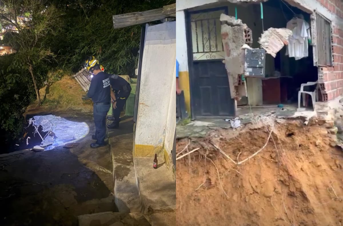 Familias se han visto afectadas por un deslizamiento en el barrio Pablo VI en Bucaramanga.