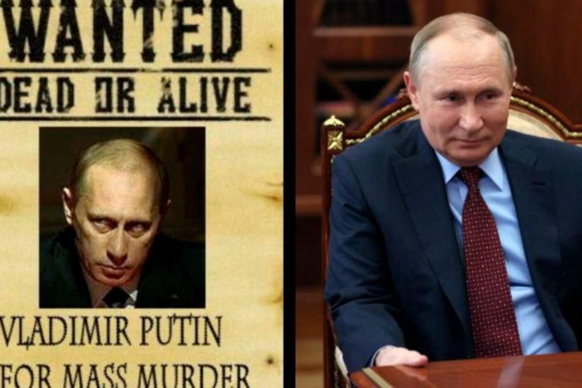 El empresario Alex Konanykhin publicó la foto del presidente ruso con un clásico cartel del Lejano Oeste con la frase “se busca vivo o muerto”. Internet / VANGUARDIA