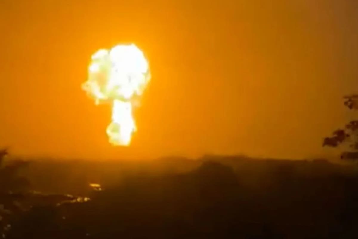 Erupción volcán de lodo en San Juan de Urabá.
Foto: Captura de video.