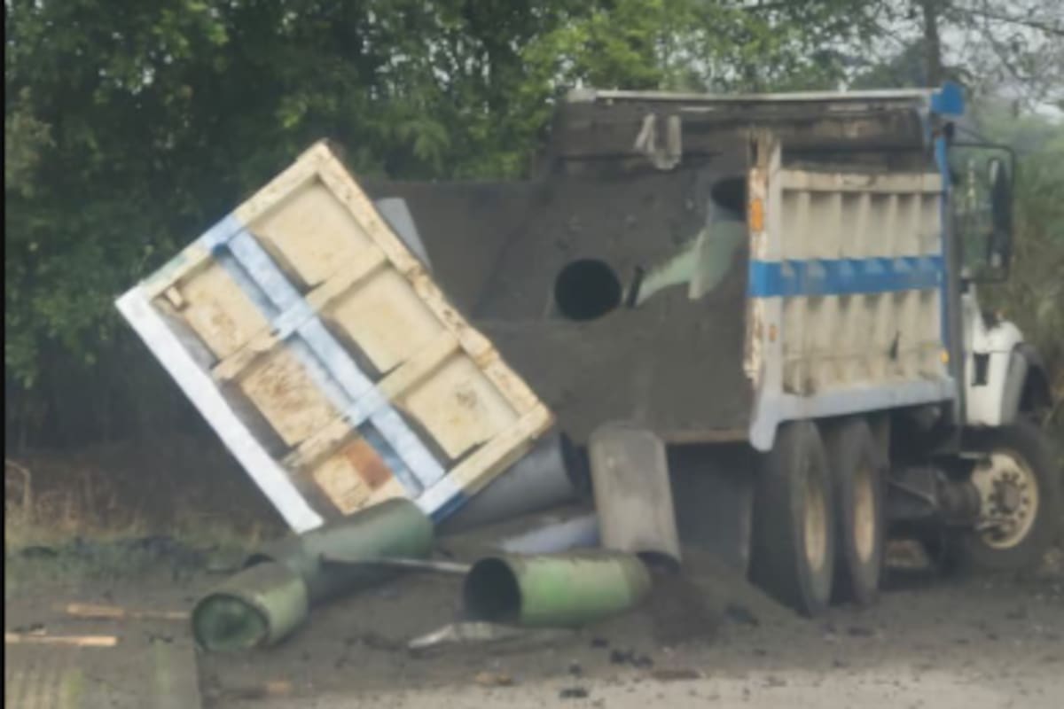 Volqueta con explosivos explotó cerca de base militar en Miranda, Cauca. | Foto: Tomado de X, @mapias15