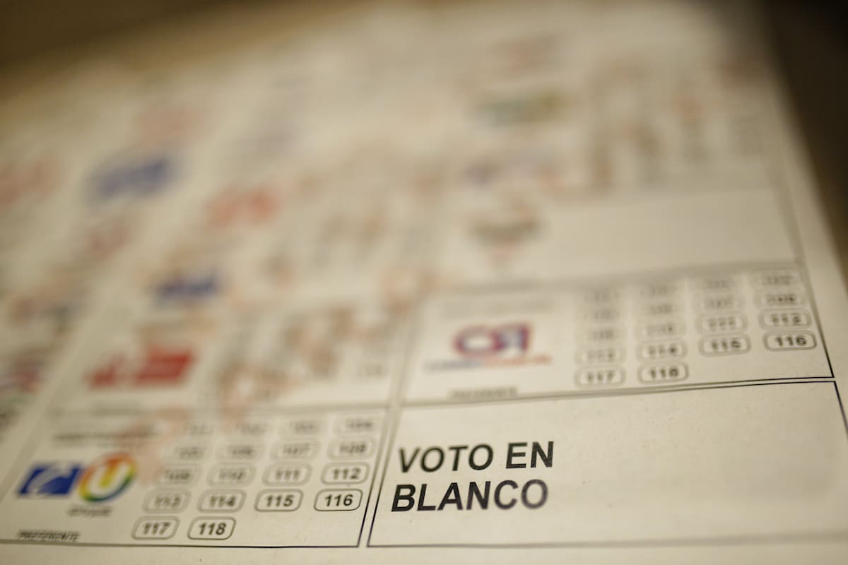 Imagen de referencia del voto en blanco. // Foto: Colprensa