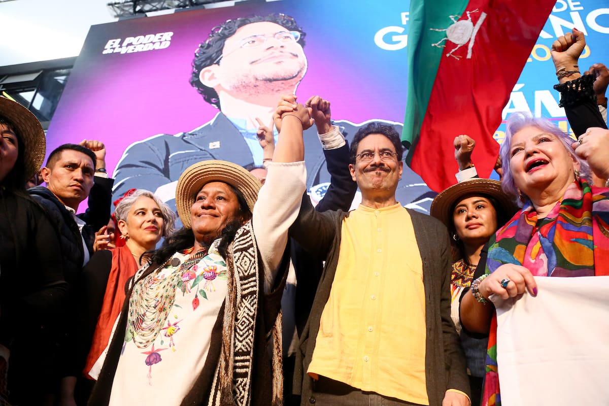 Bogotá. Marzo 8 de 2026. El candidato presidencial Iván Cepeda ejerció su derecho al voto en el marco de las elecciones de Consultas y Congreso en el país. (Colprensa - Catalina Olaya).