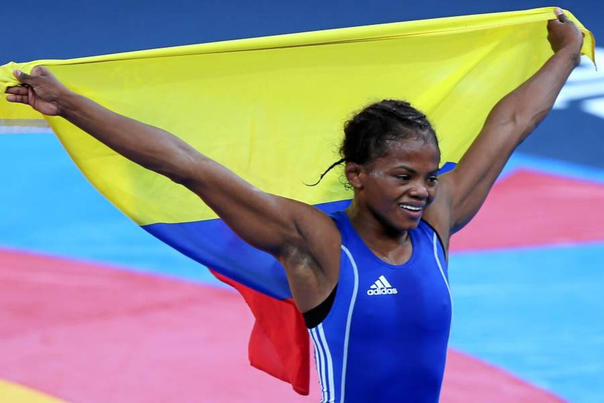 Jackeline Rentería, medalla de bronce en lucha (Foto: AFP/VANGUARDIA LIBERAL)