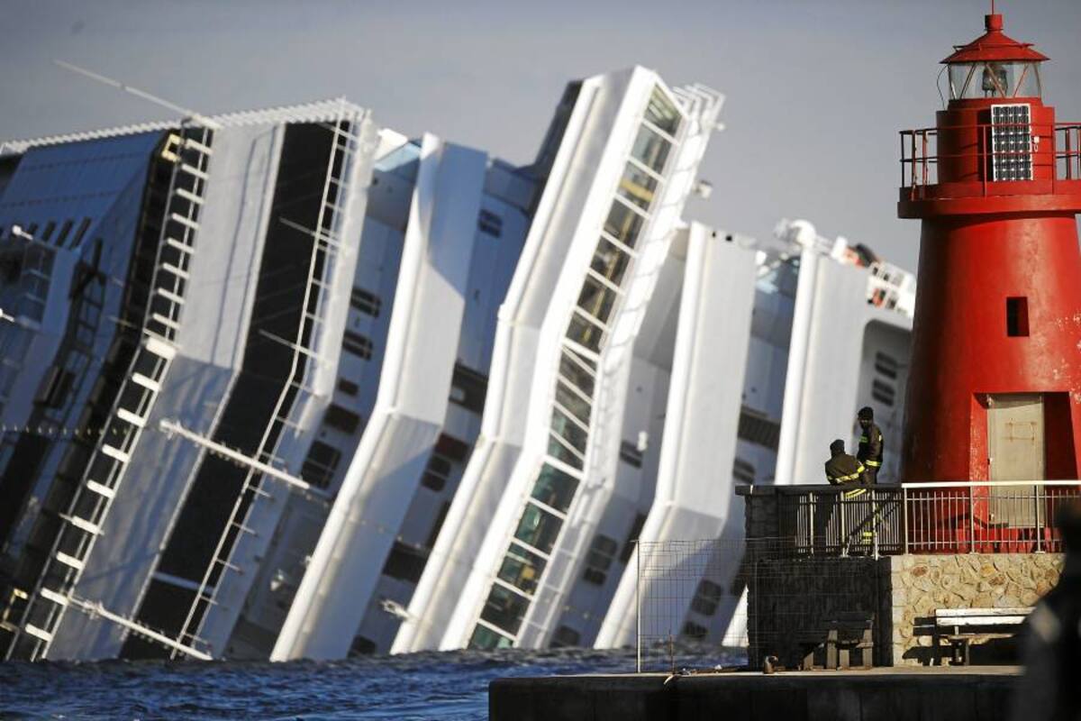 Las aseguradoras del "Costa Concordia" prevén daños por 500 millones de euros (Foto: Afp/VANGUARDIA LIBERAL)