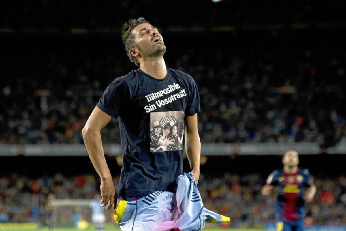 David Villa, amonestado y multado en su reaparición (Foto: Afp/ VANGUARDIA LIBERAL)