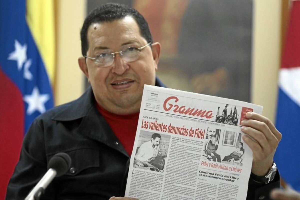 Chávez confirma que tumor era canceroso y dijo que se someterá a radioterapia (Foto: Afp/VANGUARDIA LIBERAL)