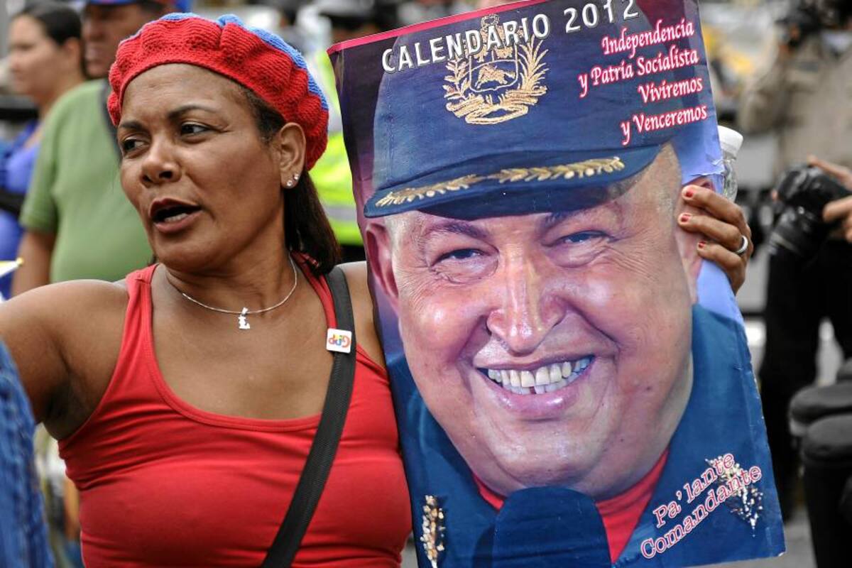 Seguidores de Chávez le desean una pronta recuperación (Foto: AFP/VANGUARDIA LIBERAL)