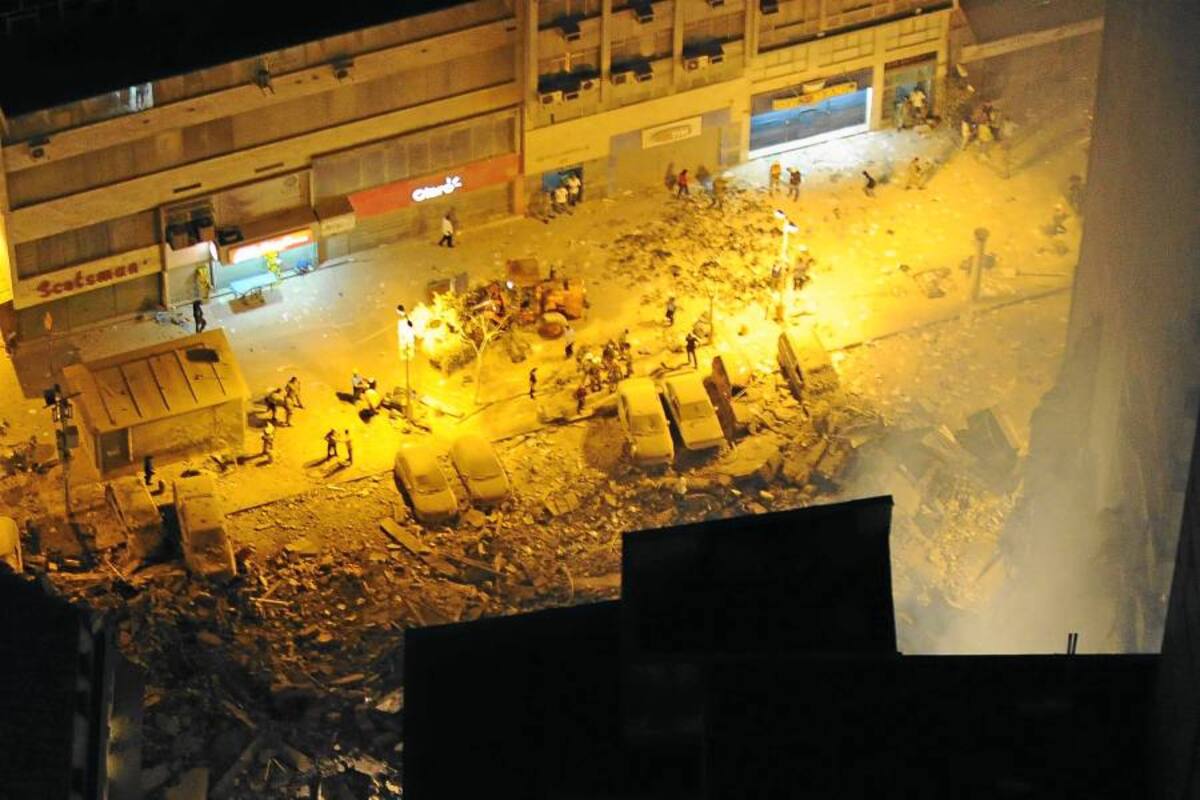 Un edificio se derrumba en el centro de Río de Janeiro (Foto: AFP / VANGUARDIA LIBERAL)