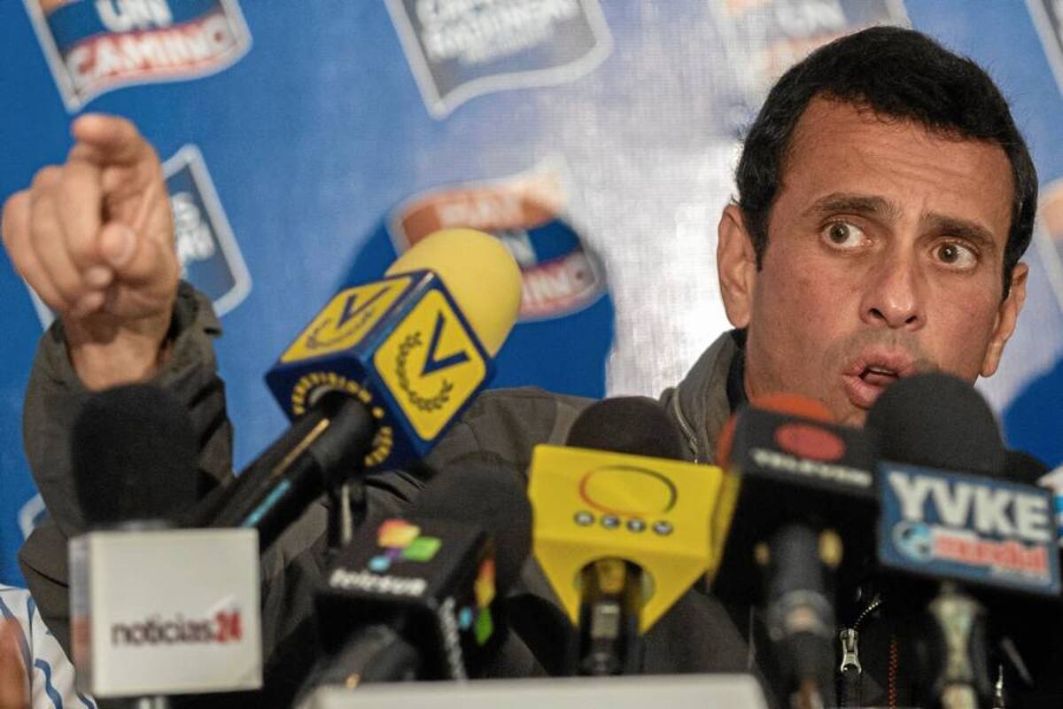 Capriles tilda de irresponsable la advertencia de Chávez sobre un atentado (Foto: Afp/VanguardiaLiberal)