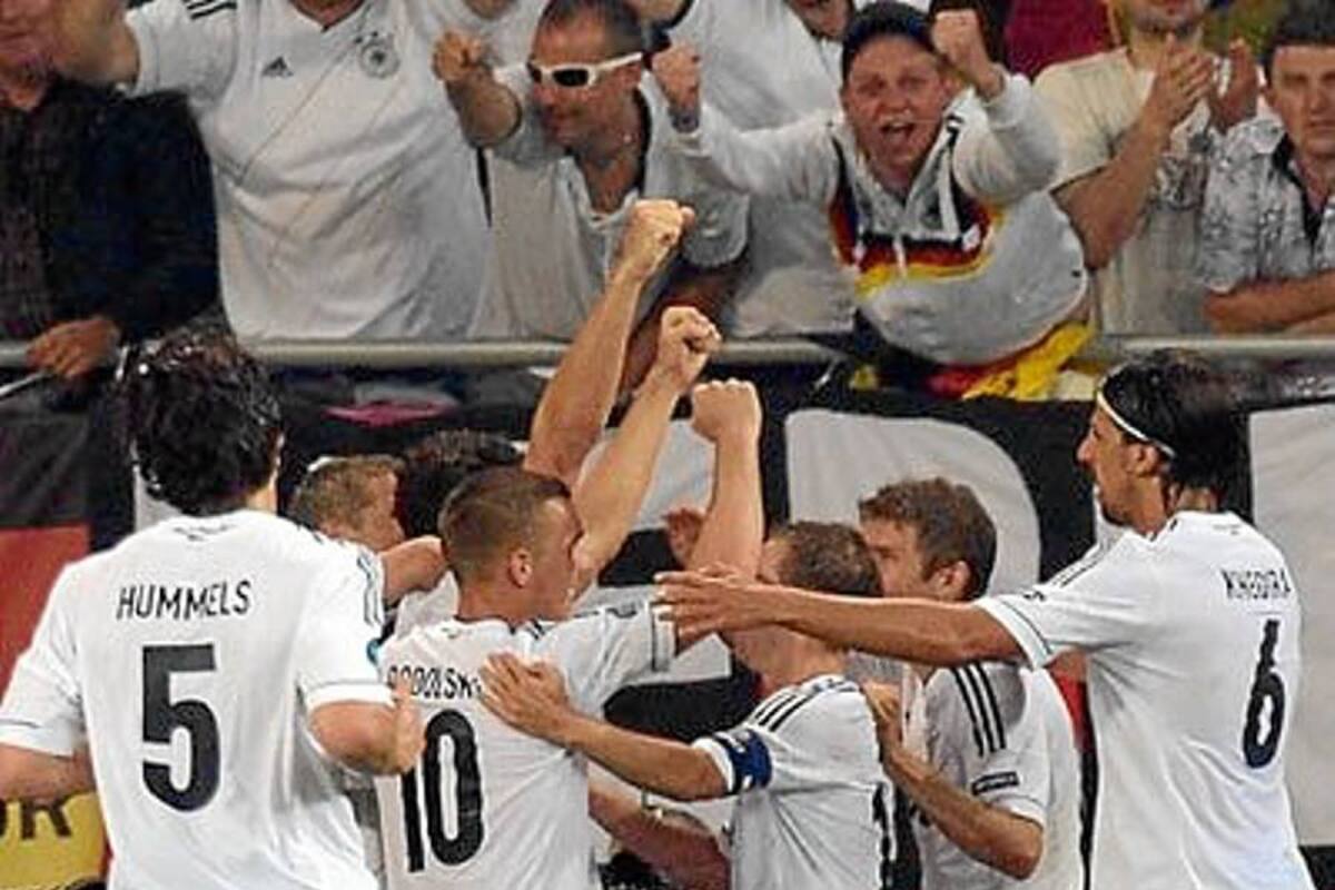 Mario Gómez le da el triunfo a Alemania frente a Portugal (Foto: Afp/VanguardiaLiberal)