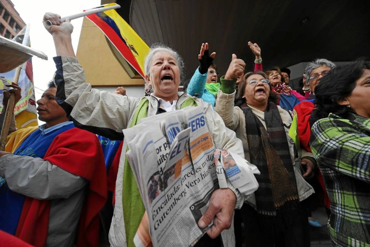 Diarios latinoamericanos lanzan una cruzada de apoyo a El Universo (Foto: AFP/VANGUARDIA LIBERAL)