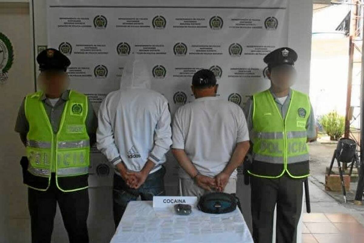 Capturado alias ‘El paisa’ con estupefacientes en el Socorro (Foto: Suministradas Policía Nacional)