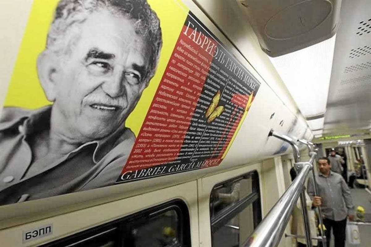 García Márquez tiene un tren para pasear su obra en el metro de Moscú (Foto: EFE/VANGUARDIA LIBERAL)