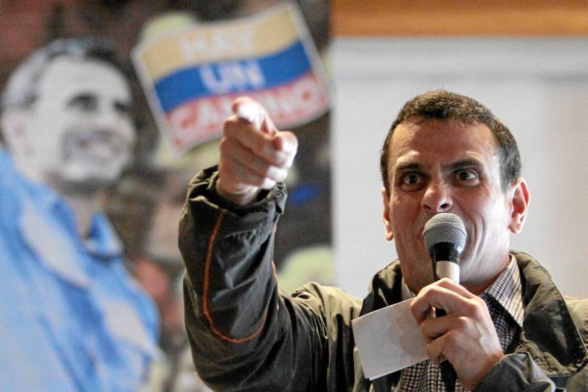Capriles suspende acto en Caracas por supuestas amenazas (Foto: Archivo/VANGUARDIA LIBERAL)