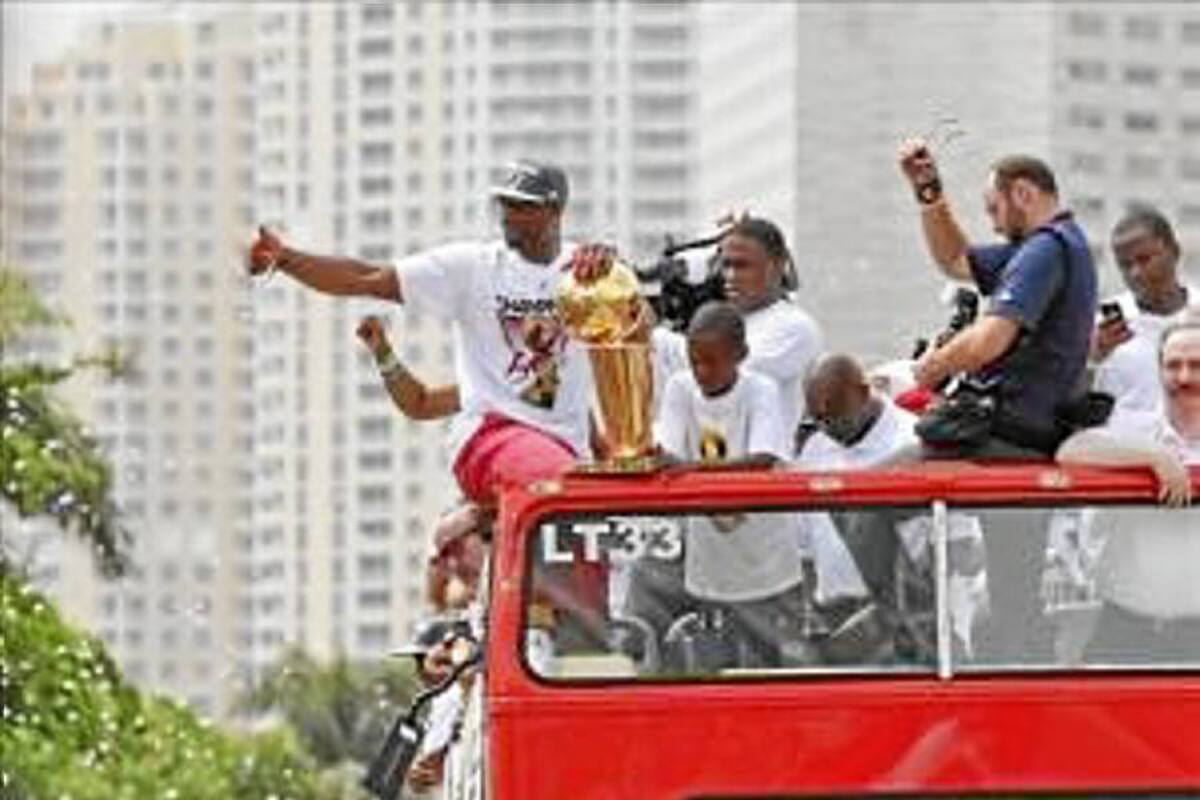 Miami aclama a los Heat en su paseo triunfal (Foto: Tomada de Internet/VanguardiaLiberal)