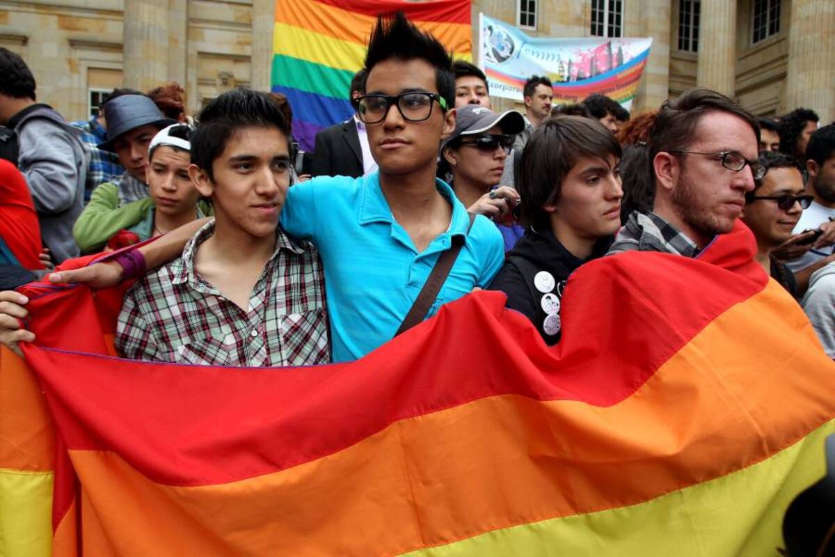 Comunidad Lgbti protesta frente al Congreso (Foto: Archivo/VANGUARDIA LIBERAL)