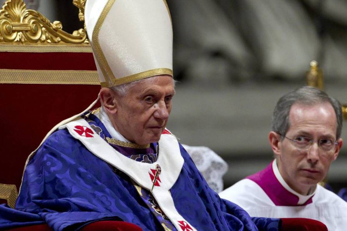 Benedicto XVI se reúne con sus sacerdotes de Roma para despedirse de ellos (Foto: Archivo/VANGUARDIA LIBERAL)