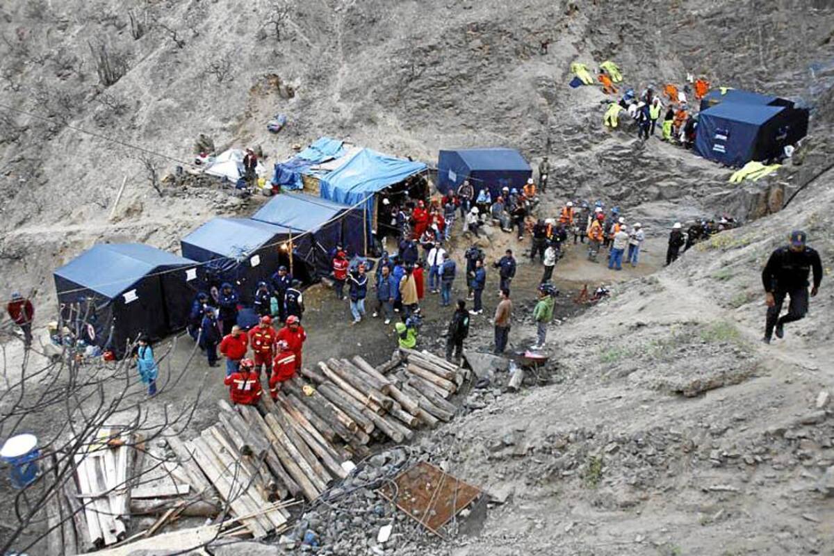 Falla geológica y nuevo derrumbe dificultan el rescate de los mineros en Perú (Foto: Tomado de Internet/ VANGUARDIA LIBERAL)