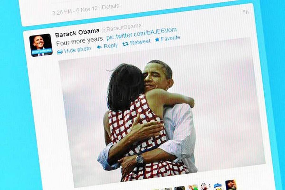 "Cuatro años más", de Obama, el tuit más popular de 2012 (Foto: Tomada de Internet/ VANGUARDIA LIBERAL)