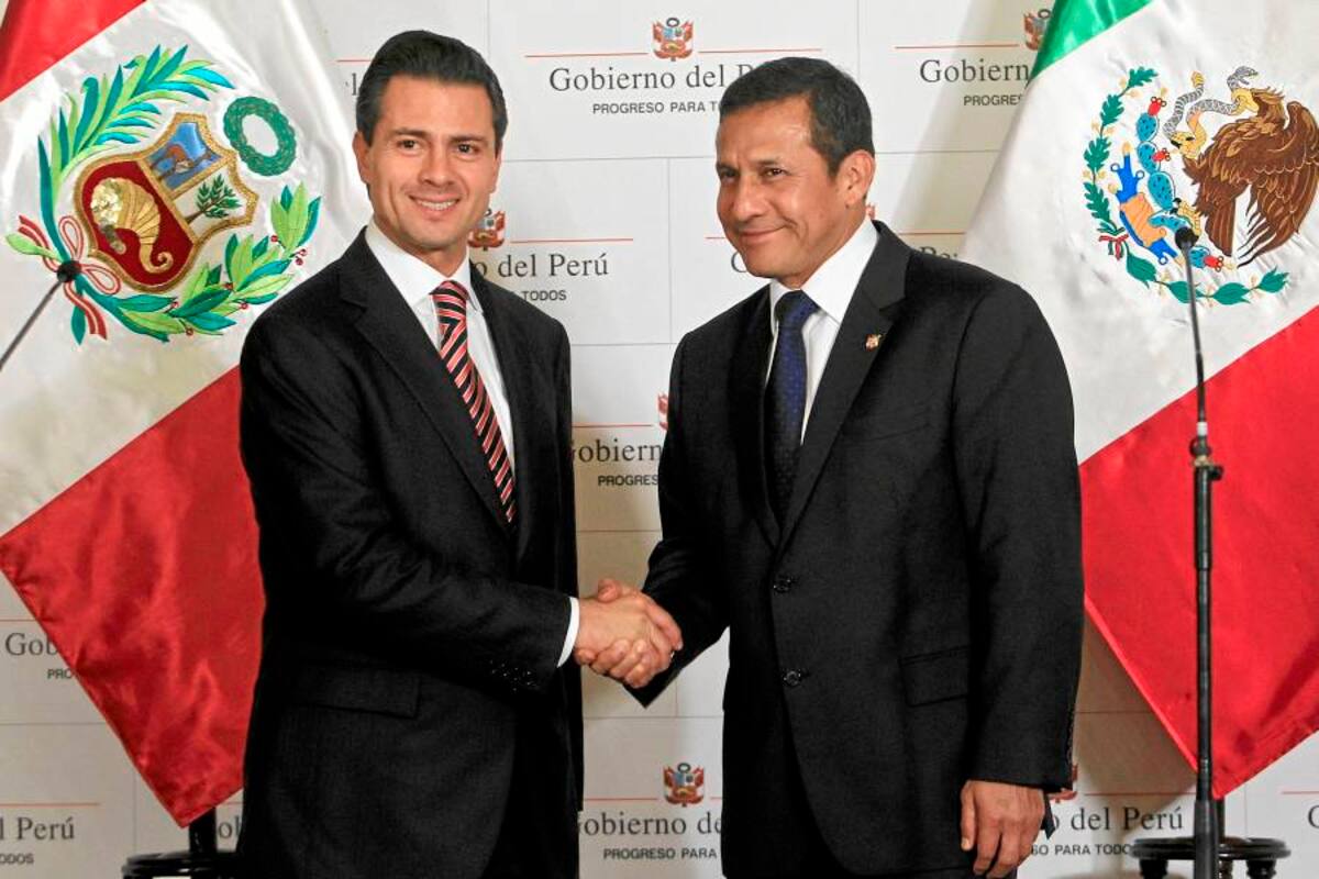 Peña Nieto y Humala se comprometen a fortalecer las relaciones (Foto: Archivo/VANGUARDIA LIBERAL)