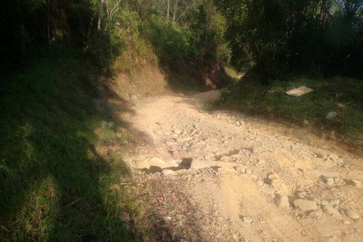 Esta es otra ‘trocha’ de Santander que la Gobernación dice que no pavimentará (Foto: Suministrada/ VANGUARDIA LIBERAL)