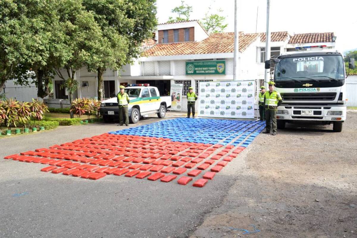 Policía de Santander incautó 464 kilos de marihuana (Foto: Suministrada/ VANGUARDIA LIBERAL)