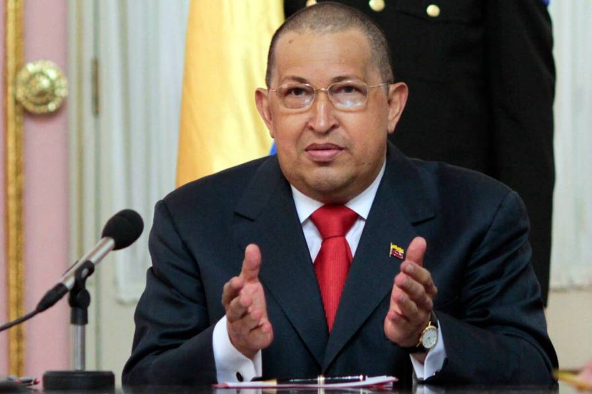 Hugo Chávez habla durante una ceremonia ante sus nuevos ministros en Caracas. (Foto: AFP/VANGUARDIA LIBERAL)