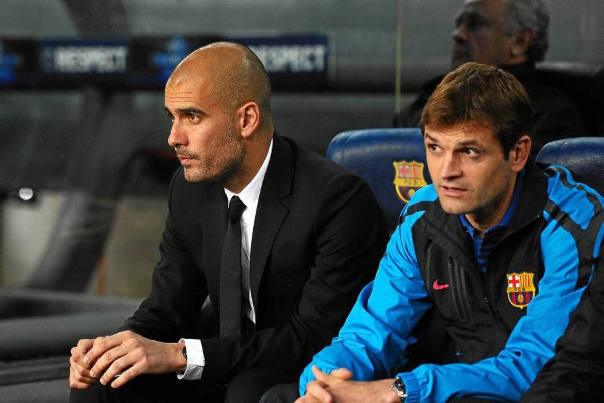 Tito Vilanova (derecha), el sucesor de Guardiola (Foto: AFP/VANGUARDIA LIBERAL)