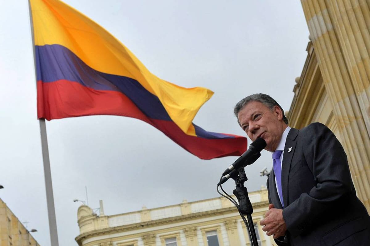 Presidente Santos donará a las víctimas el dinero que reciba por el Nobel de Paz (Foto: AFP /VANGUARDIA LIBERAL)