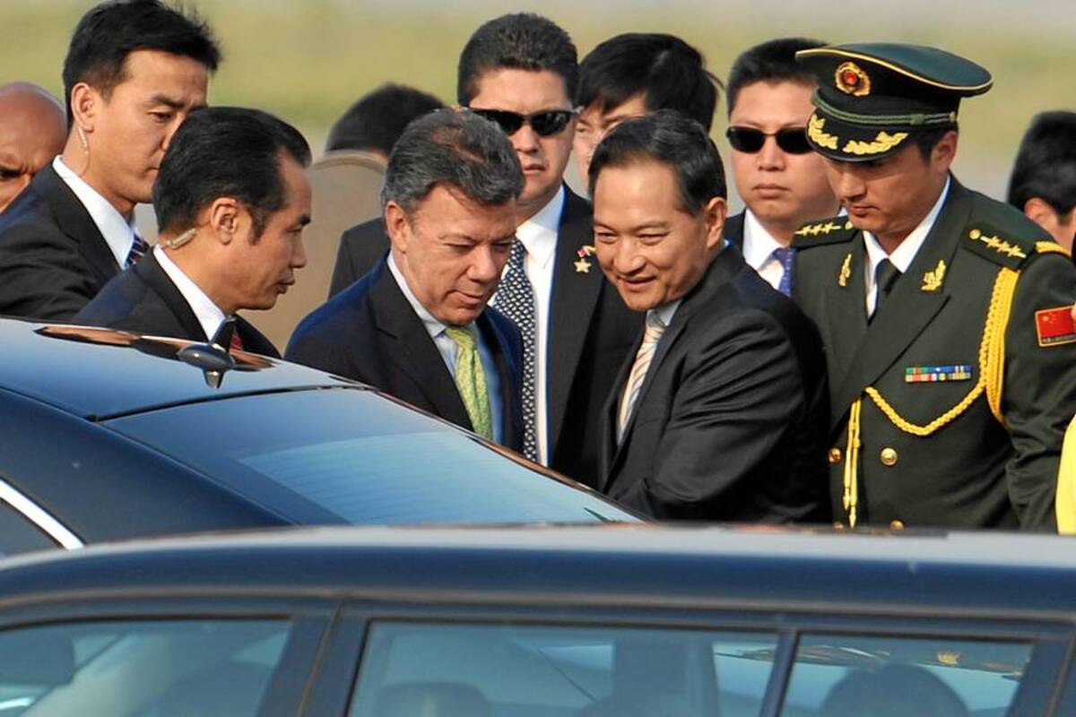 Santos llegó a China en busca de acuerdos económicos (Foto: AFP/VANGUARDIA LIBERAL)