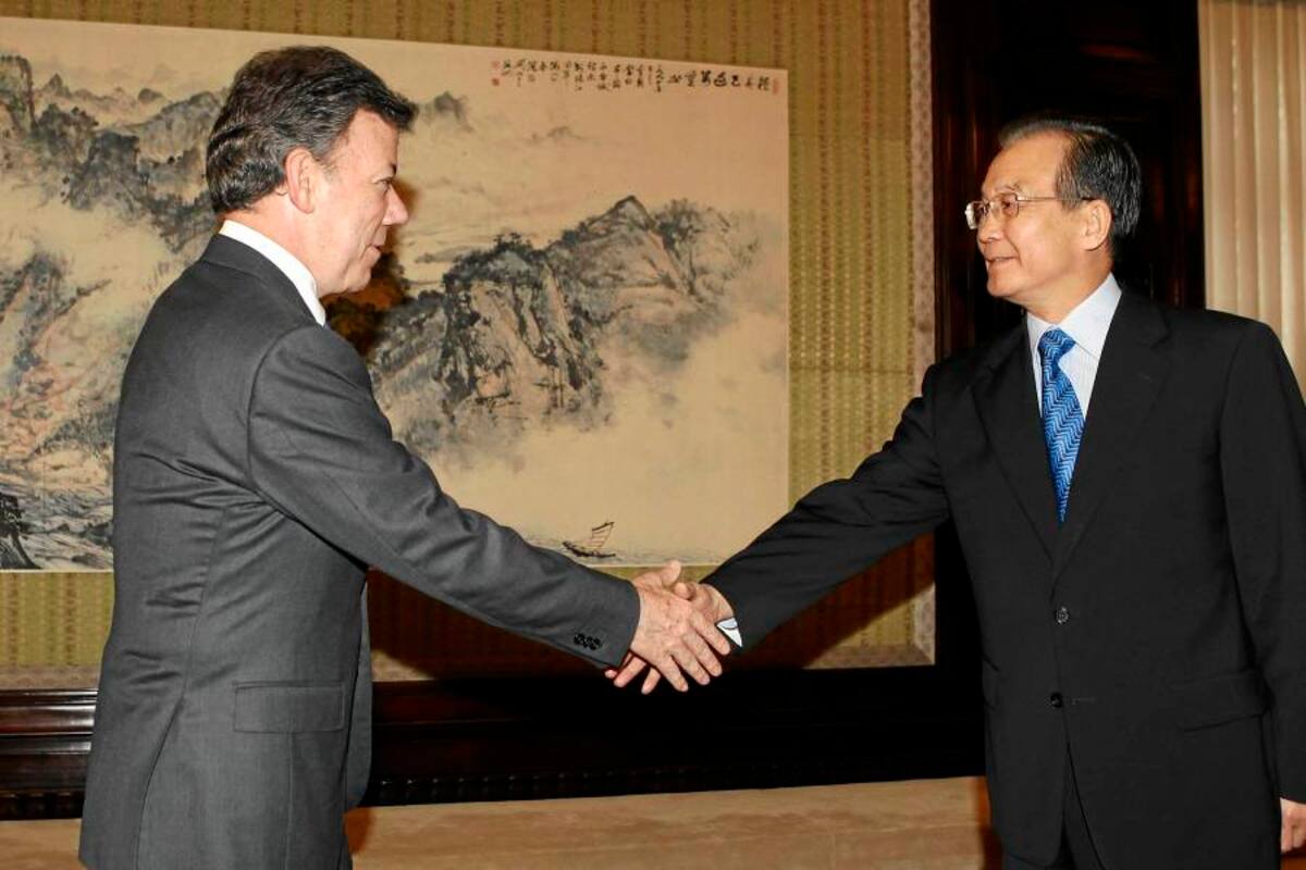 Santos y Wen coincidieron en estrechar los vínculos económicos responsables (Foto: Colprensa/VANGUARDIA LIBERAL)