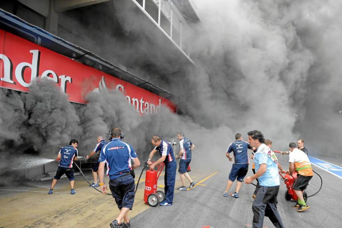 Vea el impactante incendio en el box de Williams (Foto: Afp/VanguardiaLiberal)