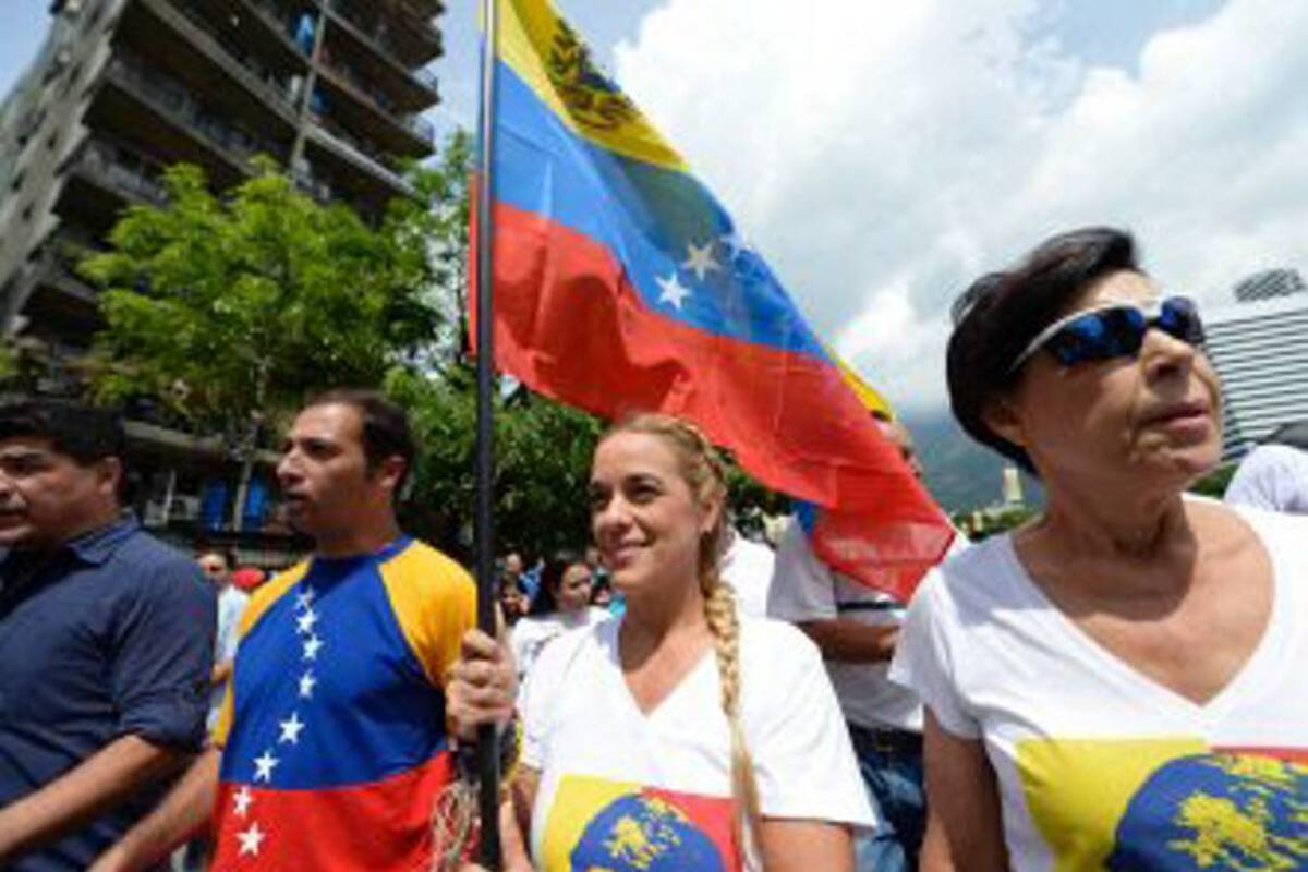 Lilian Tintori, esposa del opositor Henrique Capriles (Foto: AFP/VANGURADIA LIBERAL)