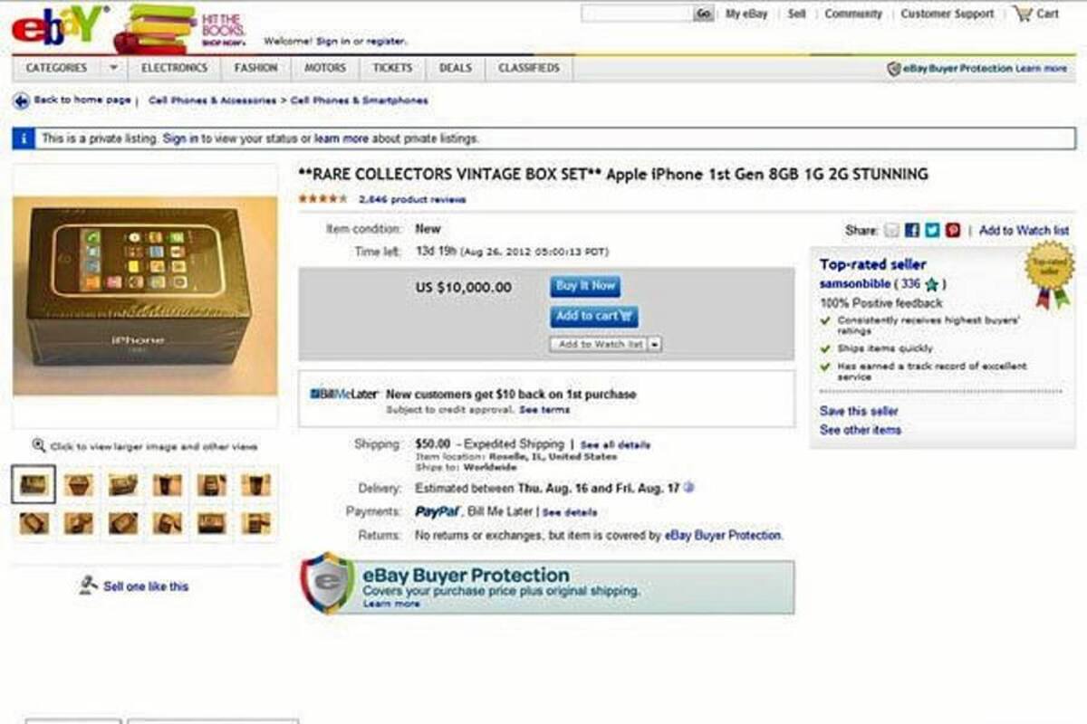 Ponen a la venta un iPhone de primera generación a US$10.000 (Foto: Tomado de Internet/ VANGUARDIA LIBERAL)