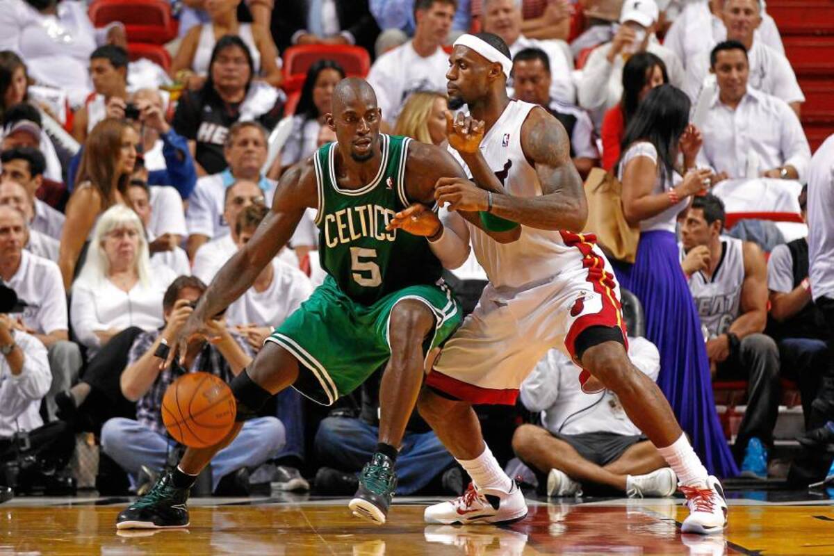 Un magistral Kevin Garnett llevó a los Celtics a la victoria frente a los Heat de Miami. (Foto: AFP/VANGUARDIA LIBERAL)