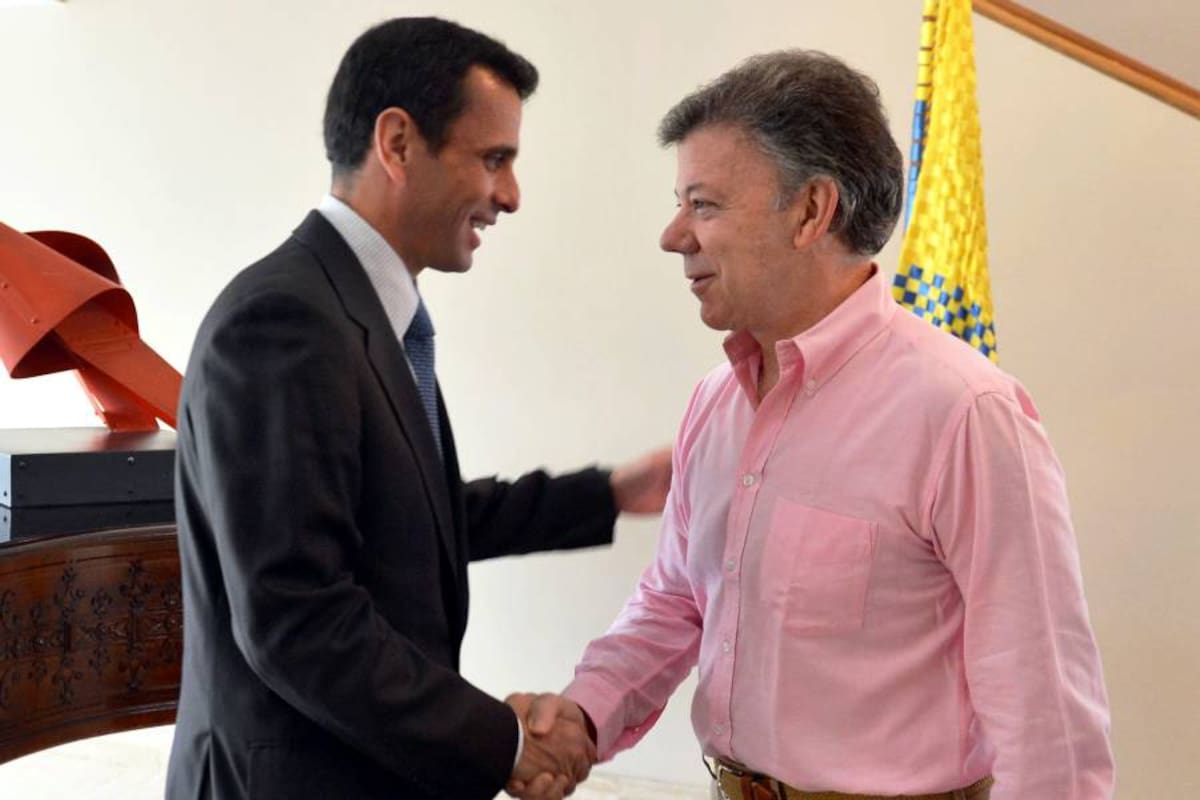 Las Farc critican al presidente Santos por recibir a Henrique Capriles (Foto: Colprensa/VANGUARDIA LIBERAL)