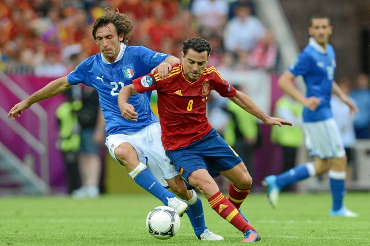 Xavi, casi desapercibido en la Eurocopa, se examina ante Francia (Foto: Afp/ VANGUARDIA LIBERAL)