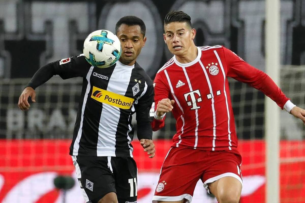 James Rodríguez sufrió fuerte golpe en juego del Bayern ante Mönchengladbach (Foto: EFE /VANGUARDIA LIBERAL)
