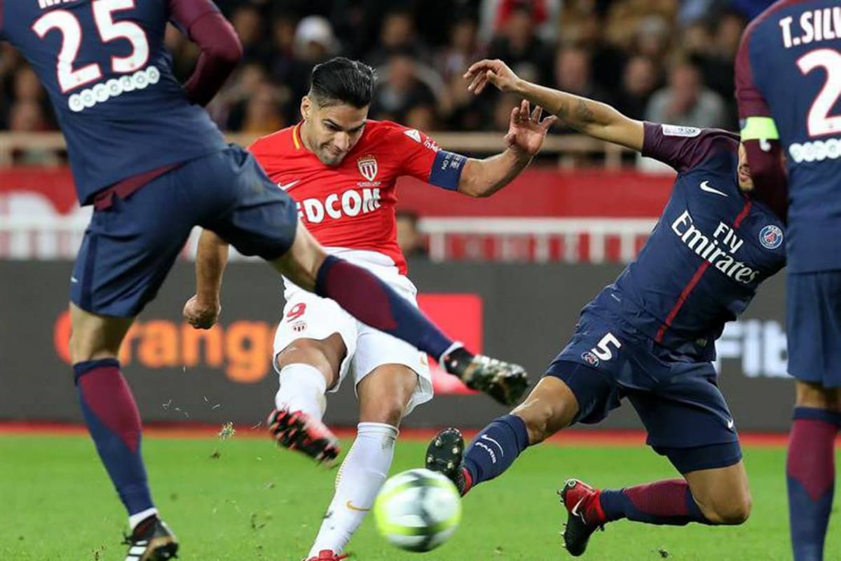Con Falcao, Mónaco cayó 2-1 ante el PSG y se aleja de la punta (Foto: EFE / VANGUARDIA LIBERAL)