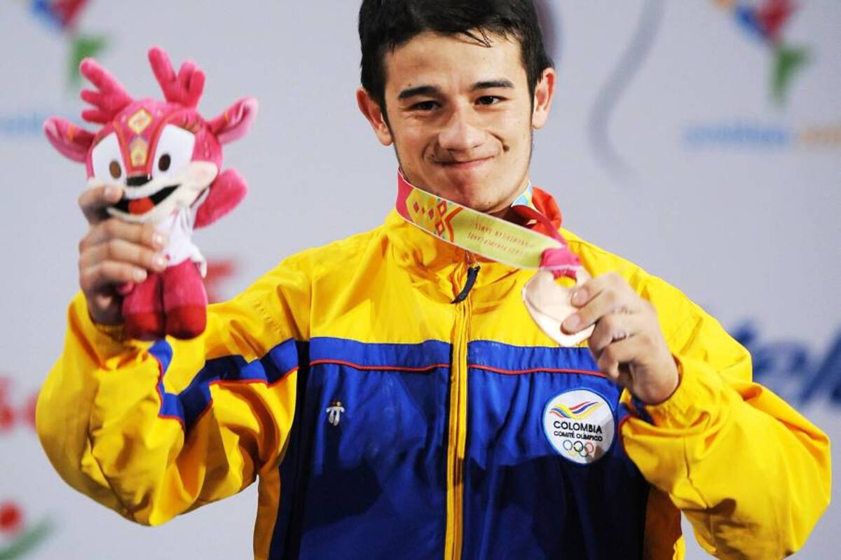 El cucuteño Doyler Sánchez ganó bronce en 69 kilos masculino de pesas (Foto: Colprensa /VANGUARDIA LIBERAL)