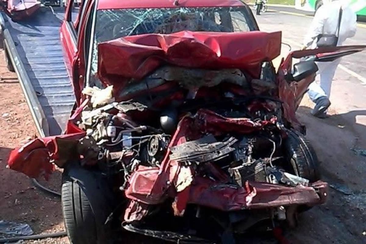 Así fue el accidente de esta mañana en Piedecuesta (Foto: Suministrada / VANGUARDIA LIBERAL )