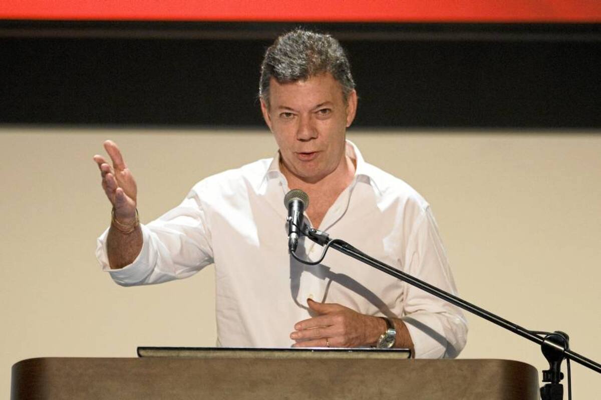 Santos destacó avances en vivienda y producción de petróleo (Foto: Colprensa/VANGUARDIA LIBERAL)