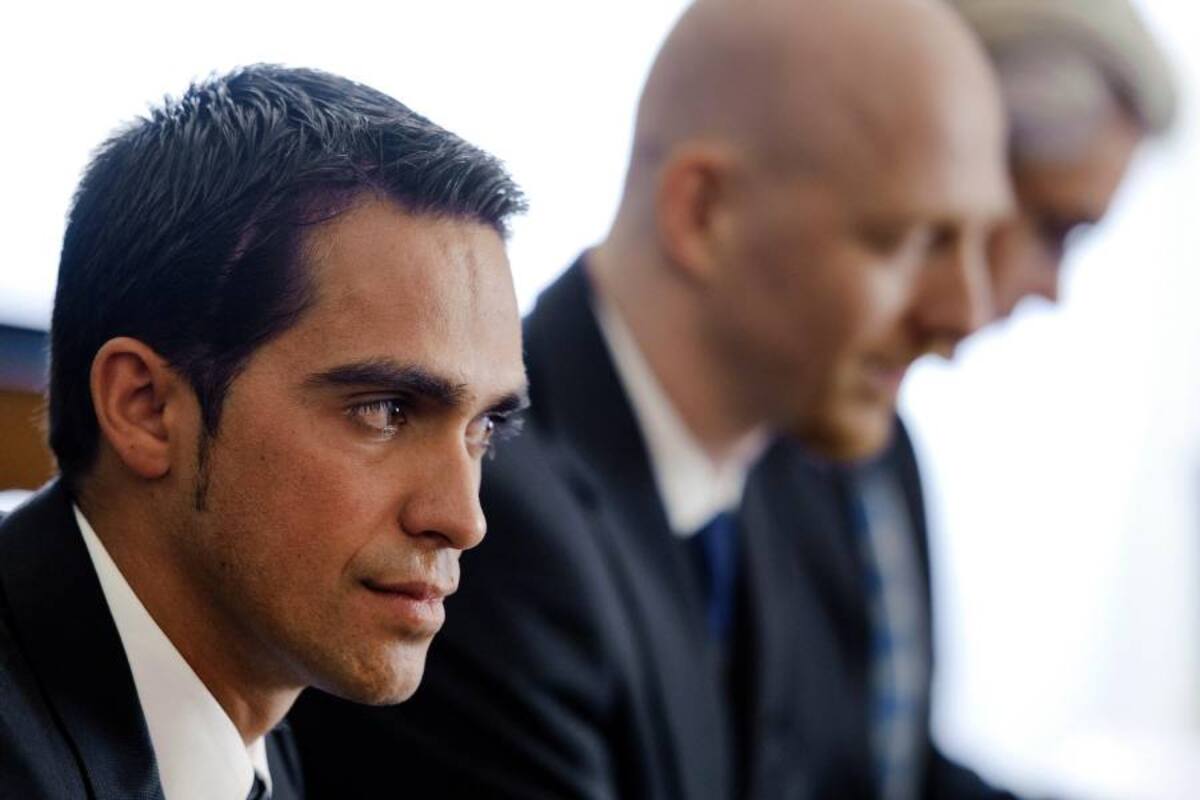 La defensa de Alberto Contador "optimista" en la segunda jornada de la audiencia (Foto: Afp/VanguardiaLiberal)