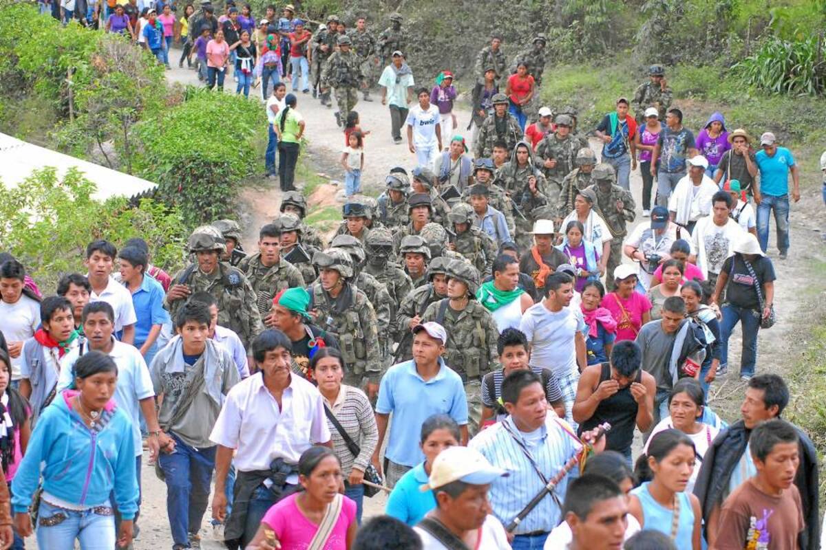 Denuncian infiltración de las Farc en protesta indígena en el Cauca (Foto: Colprensa / VANGUARDIA LIBERAL)