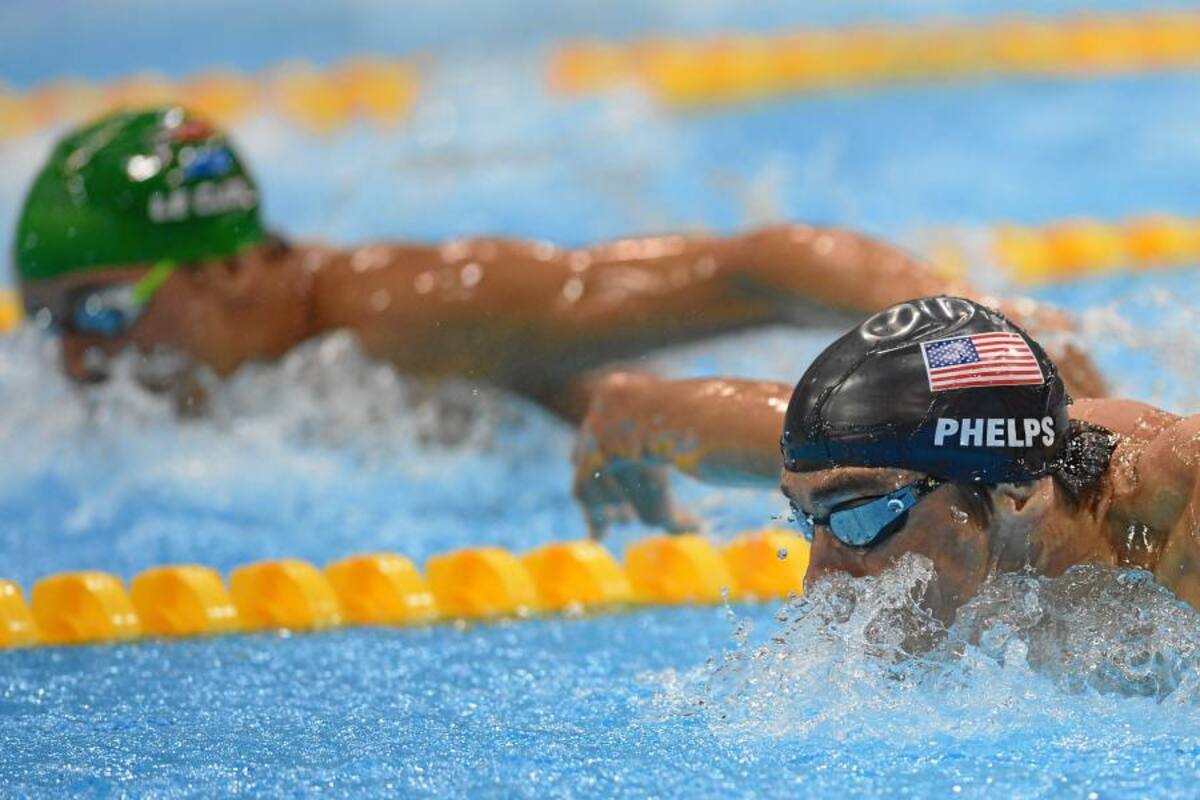 Primer oro de Phelps en Londres, que supera el récord de Latynina (Foto: AFP/VANGUARDIA LIBERAL)