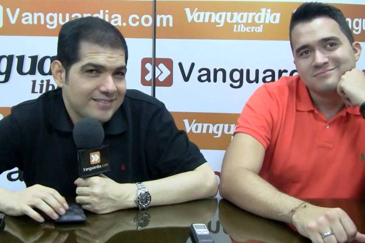 Peter Manjarrés y Sergio Luis lanzarán su nueva producción 'Tu número uno' en Bucaramanga. (Foto: Laura Rojas/VANGUARDIA LIBERAL)